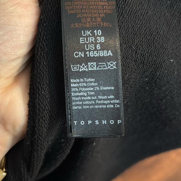 Topshop Black Hoodie Dress - Picture 5 of 5